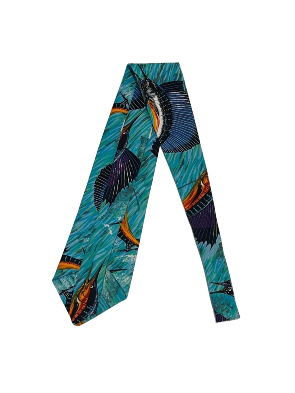 Colorful Fish Pattern Tie - Picture 3 of 3